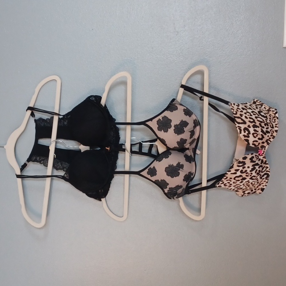 Set of 3 Pink Victoria's Secret Bra bundle